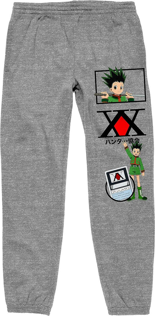 Hunter X Hunter Anime Cartoon Gon Character Men'S Grey Sweatpants