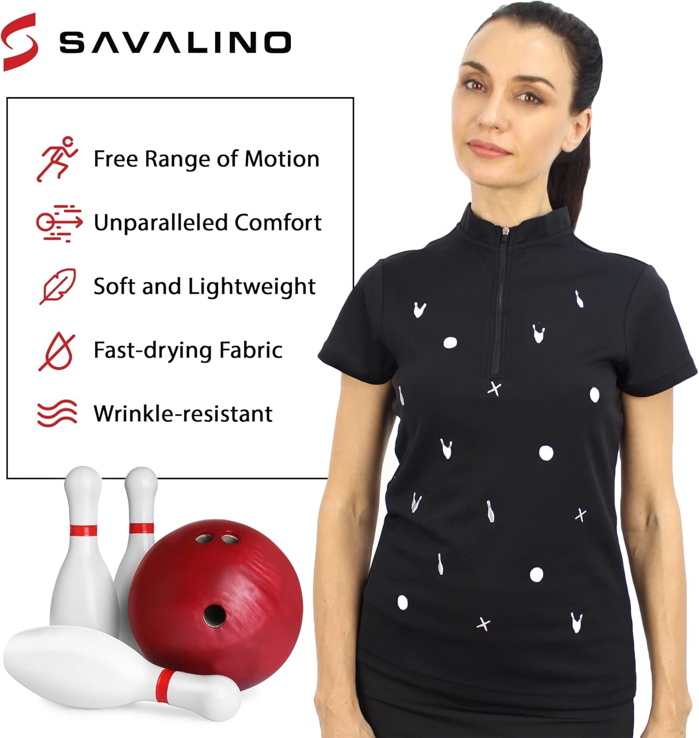 Women'S T-Shirts & Bowling Jersey - Athletic Shirts Women Tops, Short Sleeve Shirts for Women
