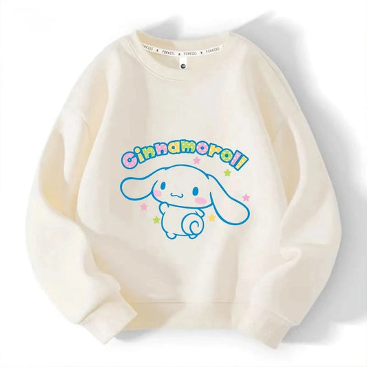 Autumn Cinnamoroll Sanrio Kawaii My Melody Hello Kitty Anime Children Hoodie Clothing Cute Cartoon Kuromi T Shirt Toys for Kids