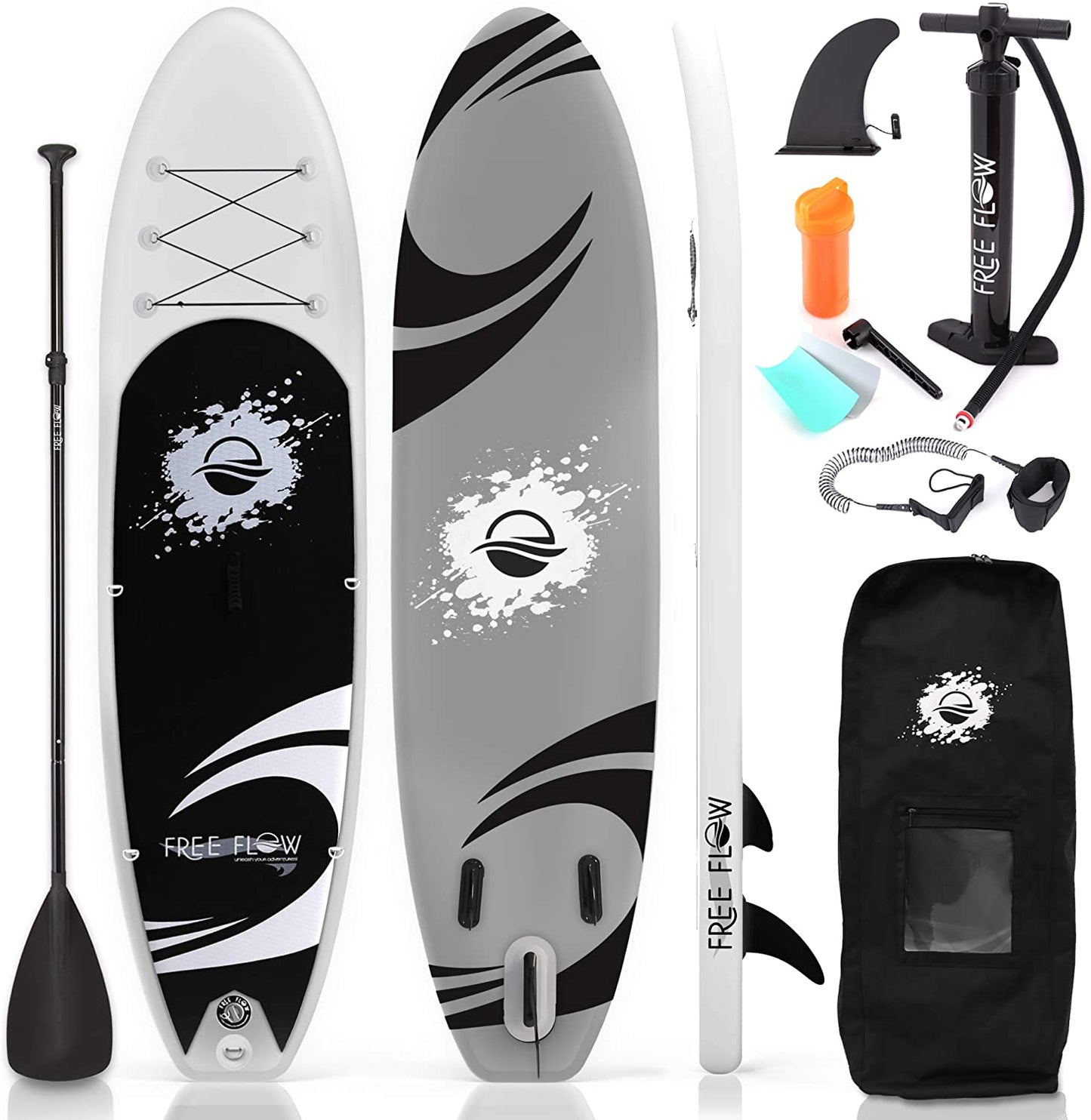 Inflatable Stand up Paddle Board - Wide Stable Design, Non-Slip Deck for Adults & Youth with Premium Paddle Board Accessories, Carry Bag, Dual Action Pump, Paddle, Ankle Leash