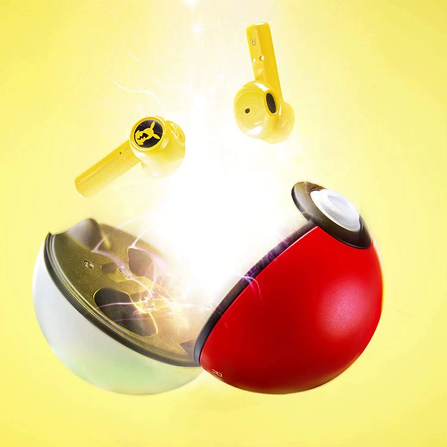 Pokemon Pikachu Earphones Wireless Headphones Bluetooth Headphones Tws Touch Gaming Earbuds Pokeball for All Phone