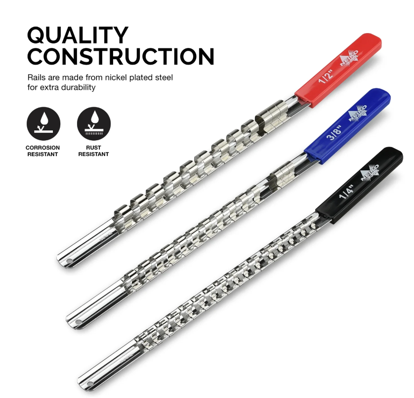 Socket Holder and Socket Organizer Tray for Toolboxes