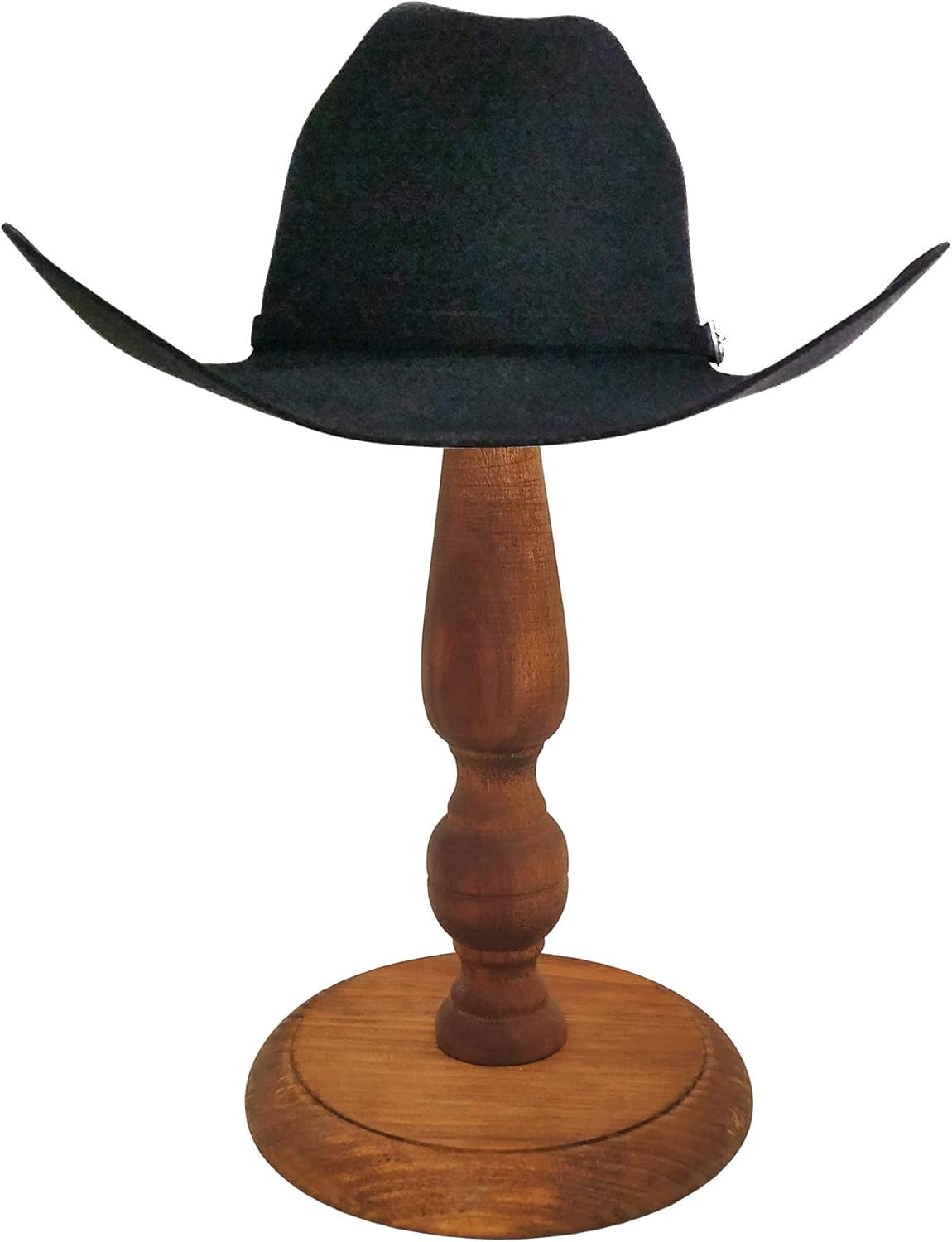 Rustic Brown Vintage Style Wood Hat Stand, Wig Holder Display, Helmet Organizer Storage