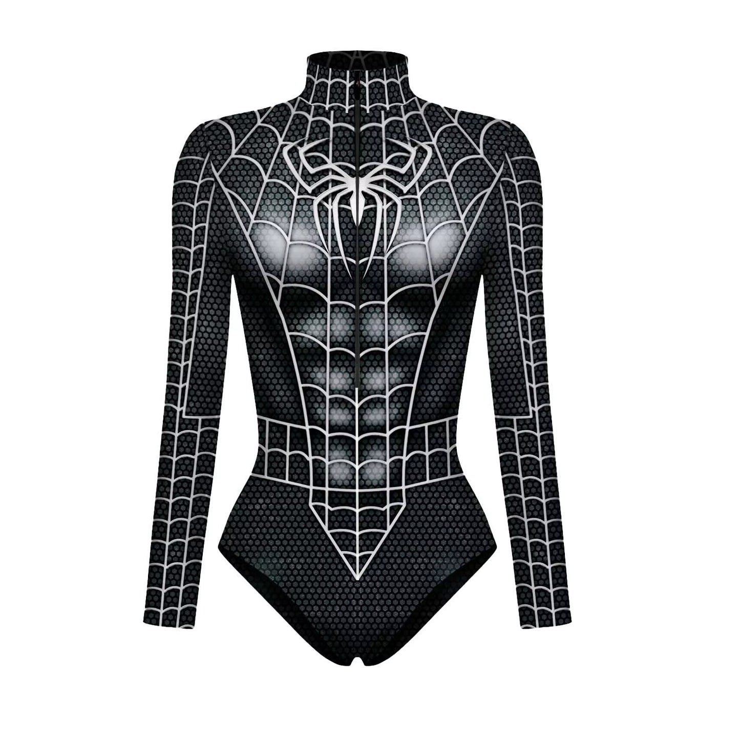 Spiderman Captain Superhero Swimsuit for Women Men 3D Print Long Sleeve Swim Bodysuit Cosplay Jumpsuit Halloween Carnival Outfit